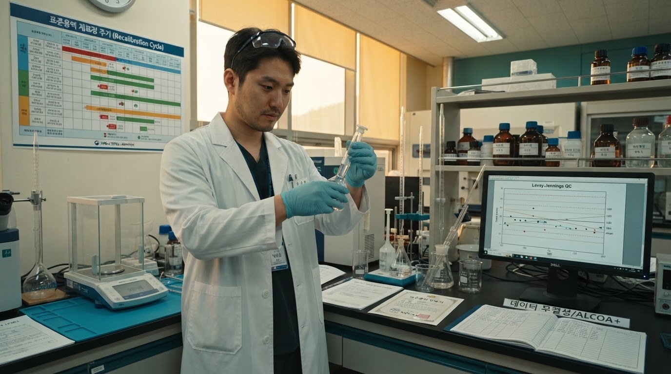 표준용액 재표정 주기 관련 이미지
