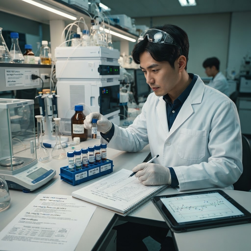 정도관리 시료 농도 수준 관련 이미지