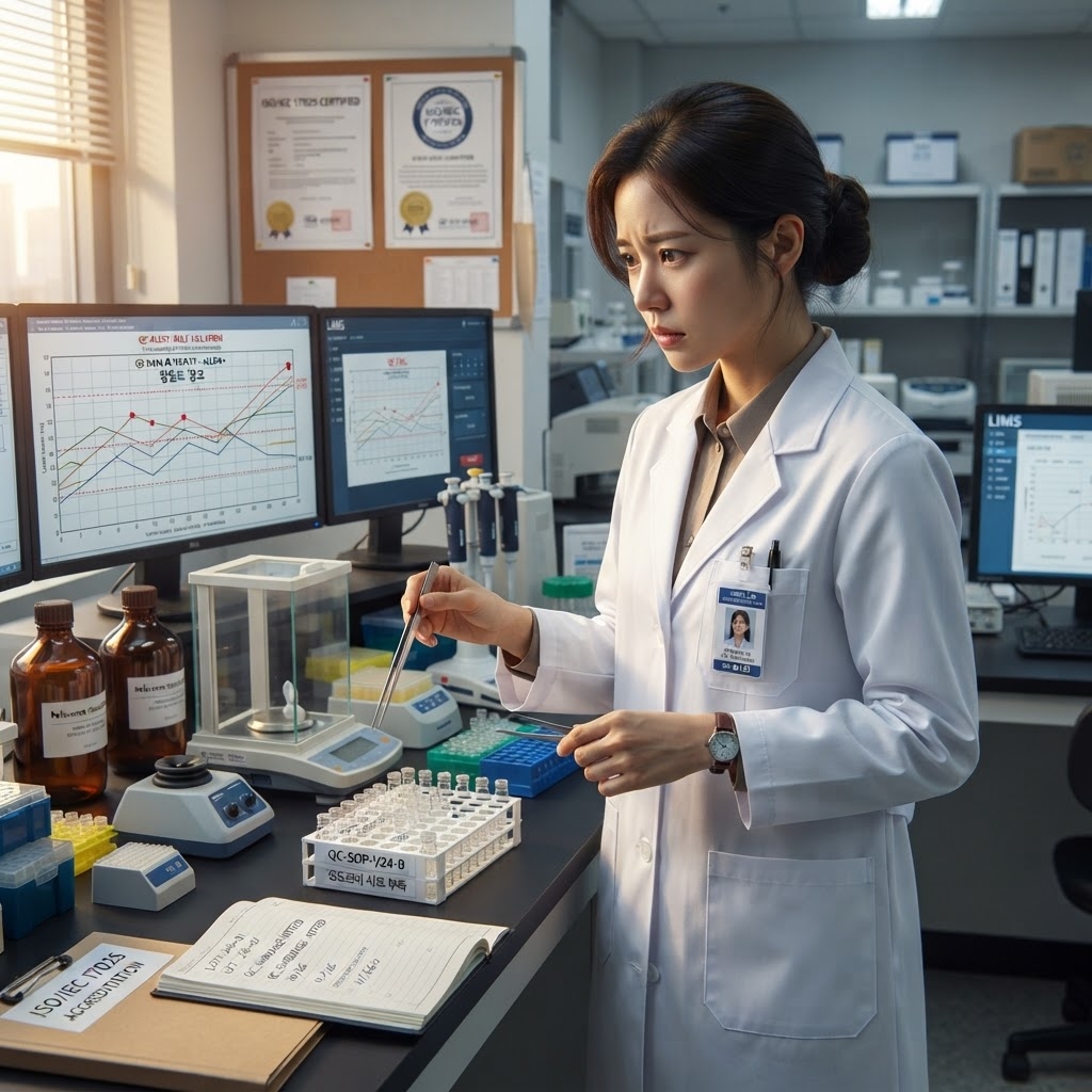정도관리 시료 부족 관련 이미지