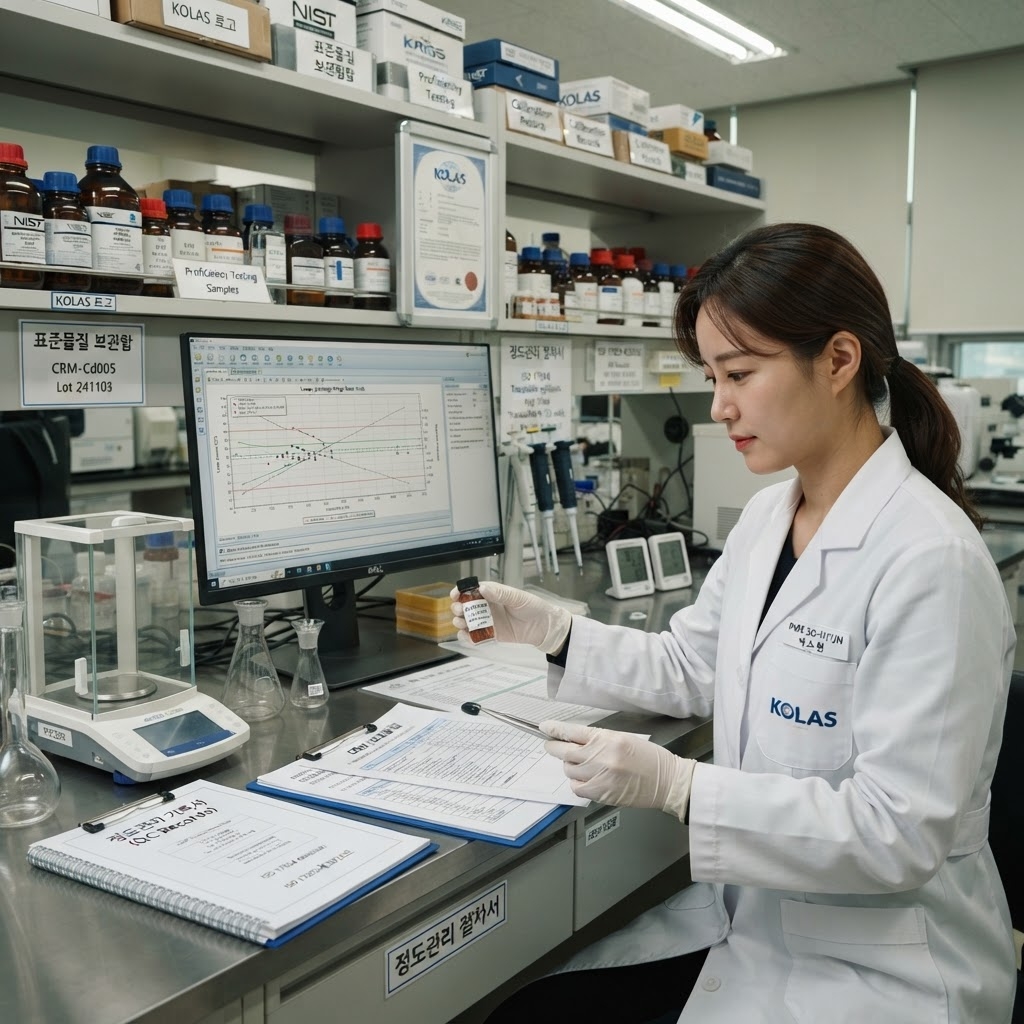 정도관리 데이터 소급성 관련 이미지
