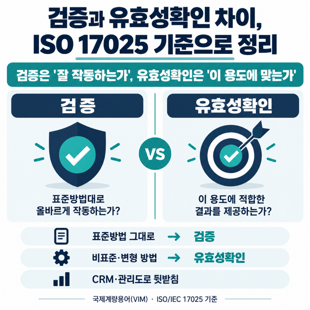 검증과 유효성확인 차이 관련 이미지